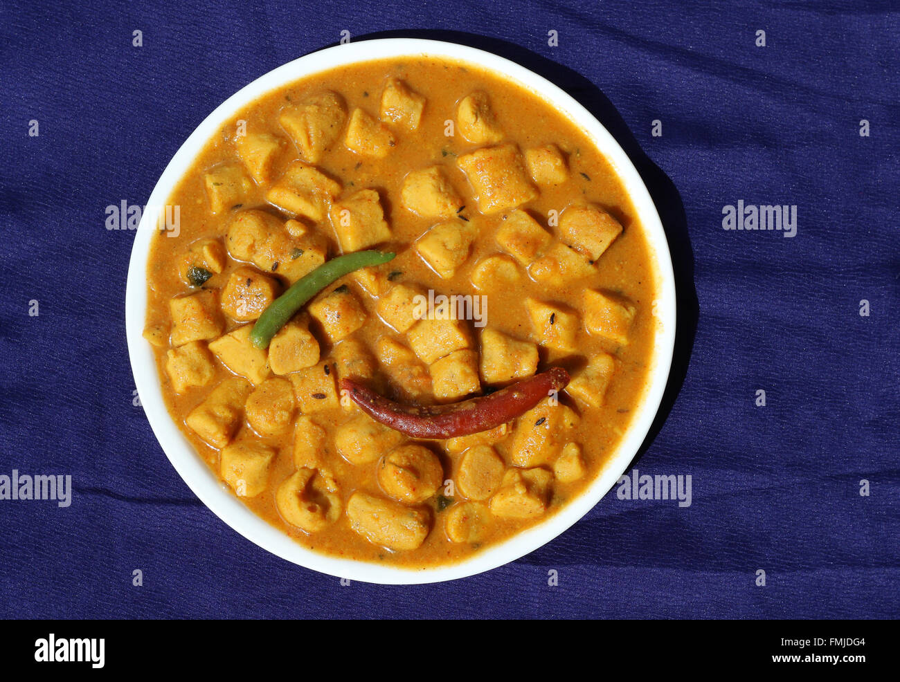 Gatta curry or gatte ki sabji Stock Photo