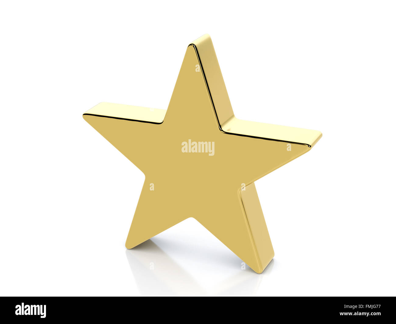 Golden star symbol on a white background Stock Photo - Alamy