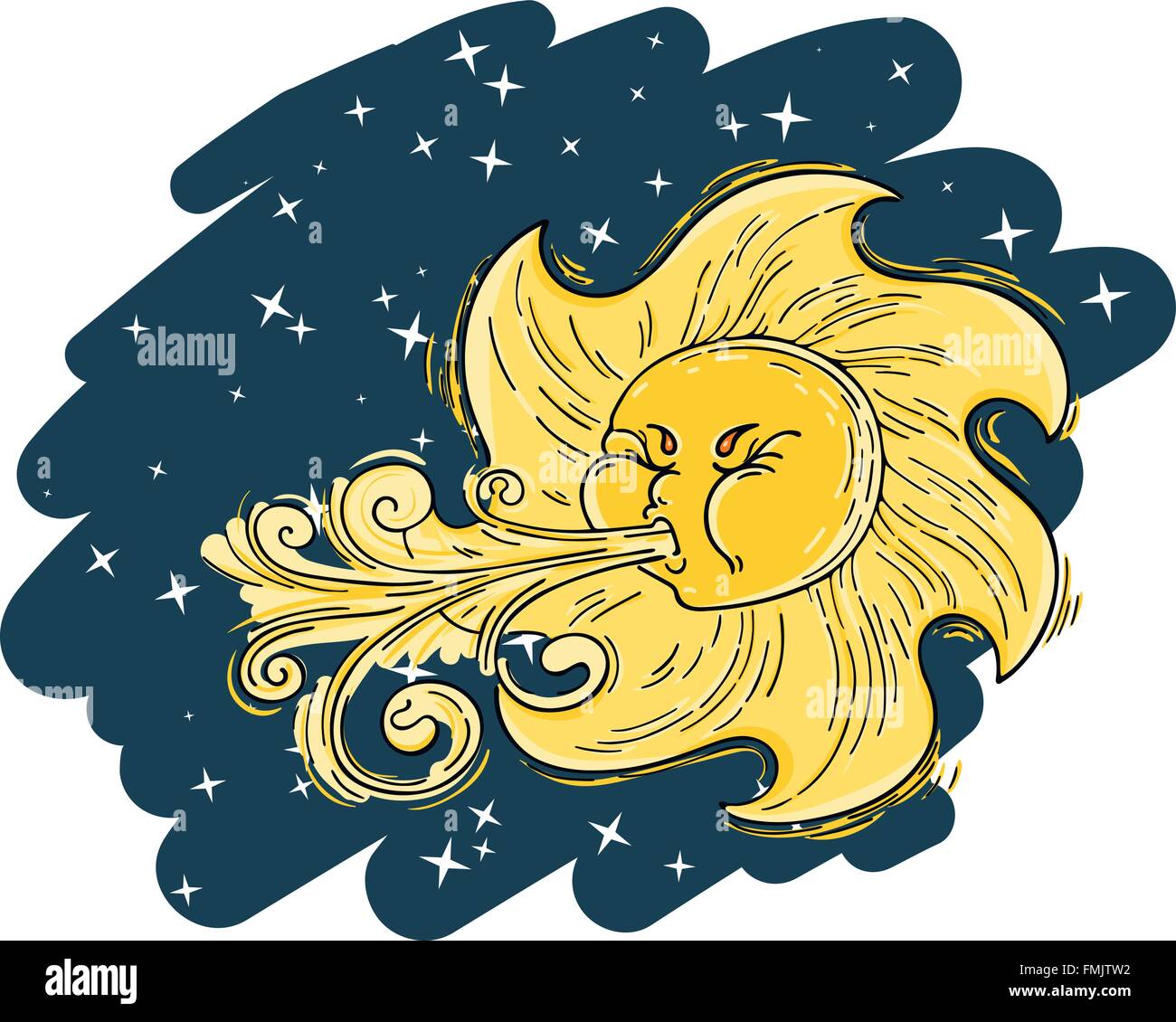 Fantastic vector illustration with the solar wind Stock Vector Image & Art Alamy