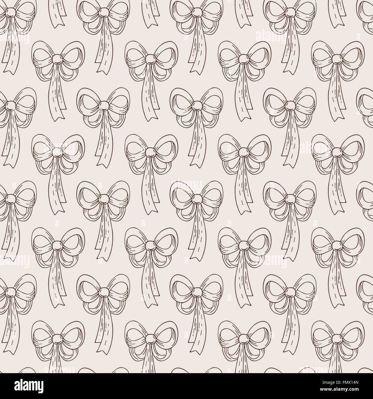 Seamless pattern with bows Stock Vector Image & Art - Alamy