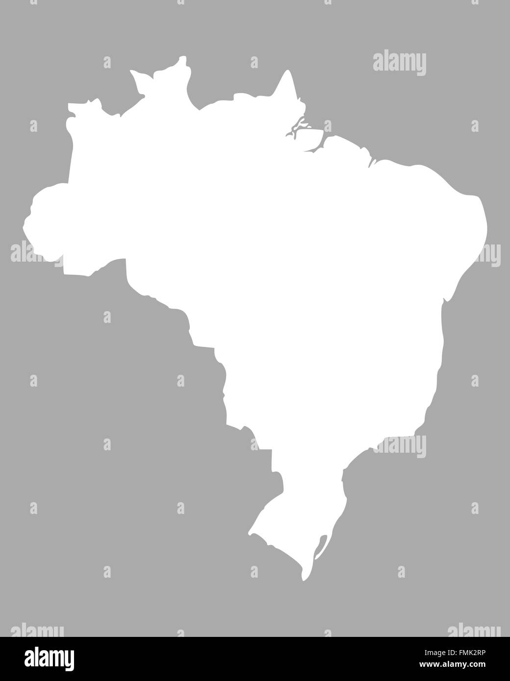 Map of brazil Black and White Stock Photos & Images