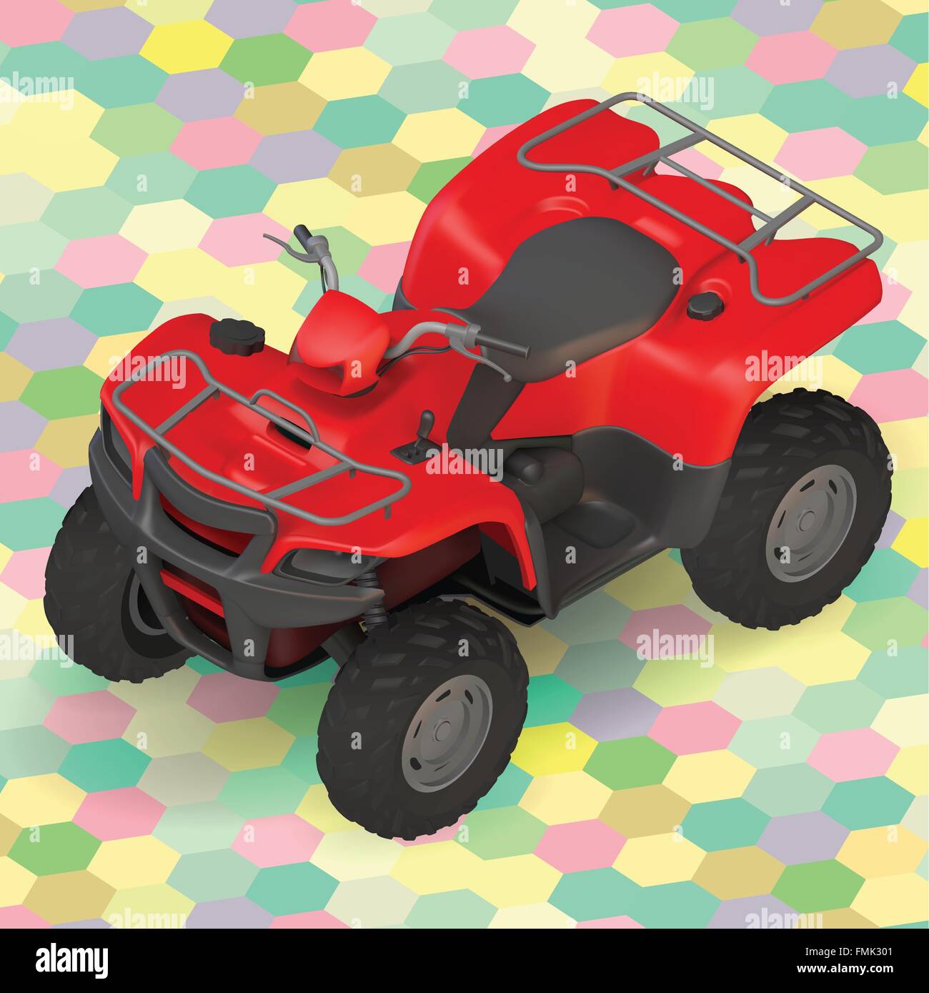 quad bike ATV isometric vector illustration Stock Vector Image & Art ...