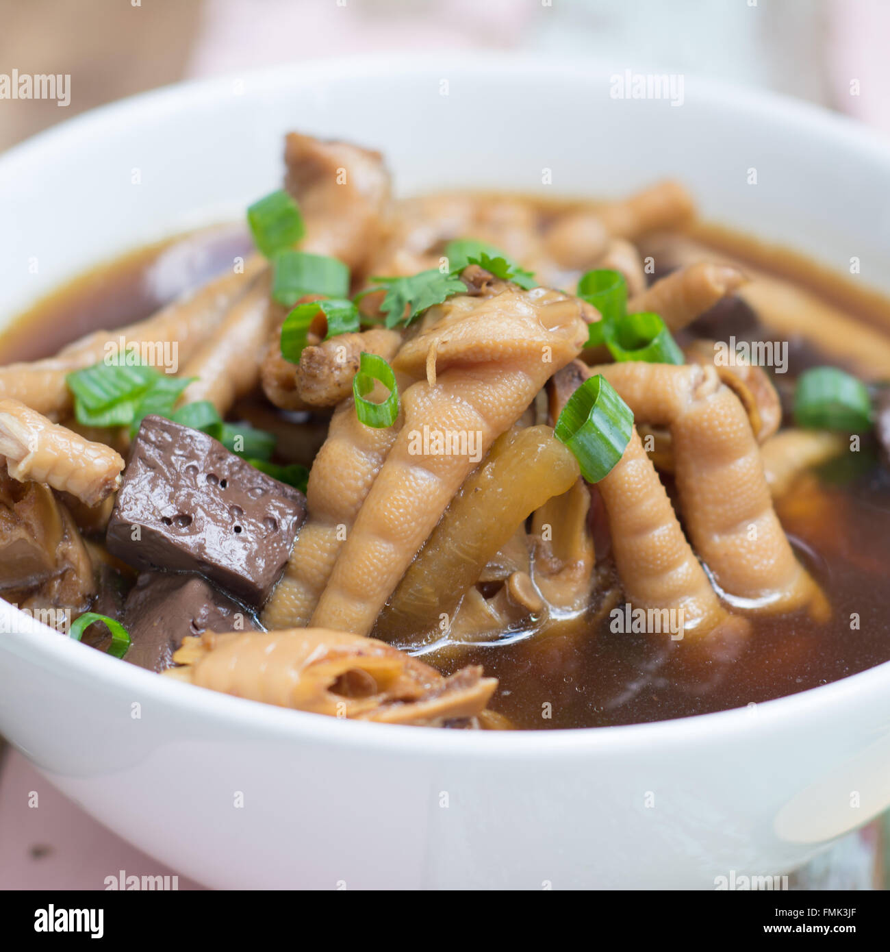 Chicken foot soup Stock Photo Alamy