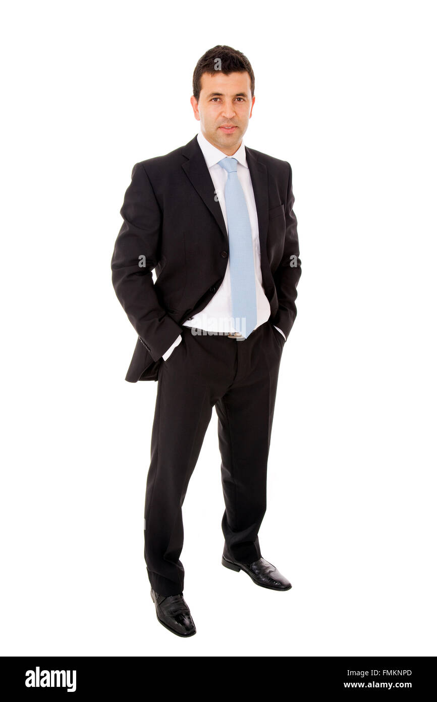 young business man full body isolated on white background Stock Photo ...