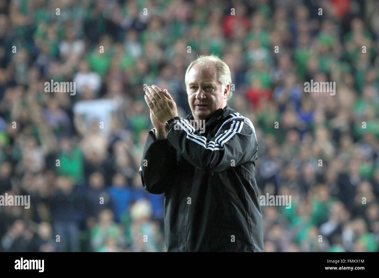 07 Sept 2015 - Euro 2016 Qualifier - Group F - Northern Ireland 1 Hungary 1. Northern Ireland assistant manager Jimmy Nicholl. Stock Photo