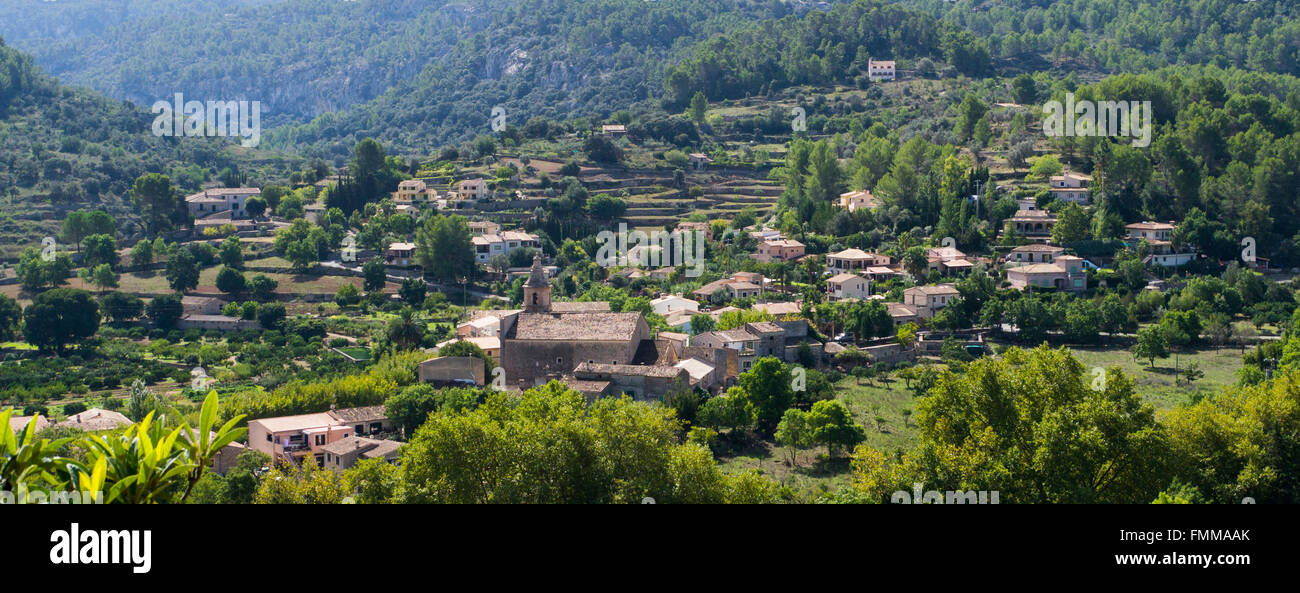 Village of Puigpunyent ,Majorca. Stock Photo