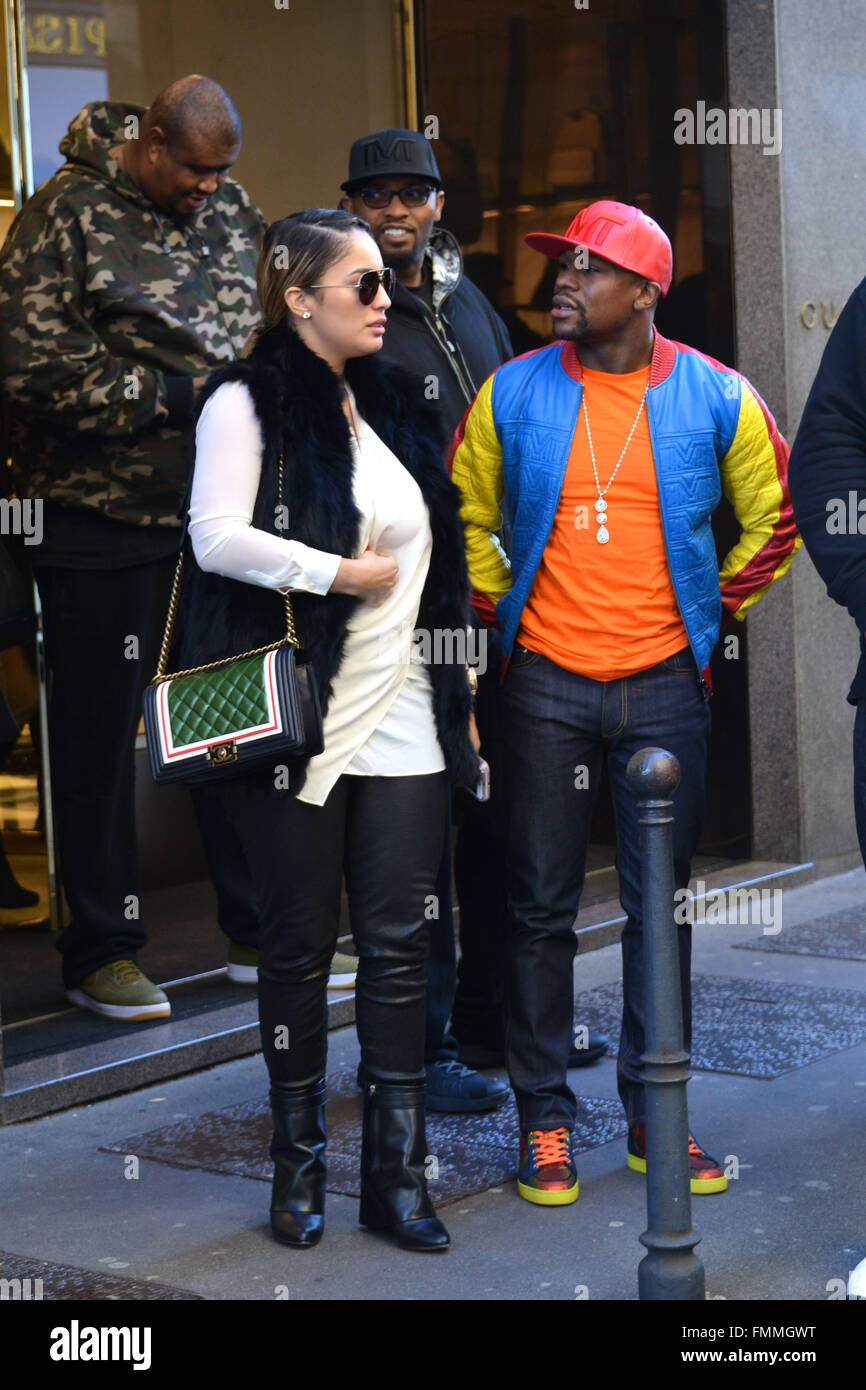 Floyd Mayweather, Jr. shopping in Via Montenapoleone and the Gucci store in  Milan Featuring: Floyd Mayweather Jr Where: Milan, Italy When: 10 Feb 2016  Credit: IPA/WENN.com **Only available for publication in UK,