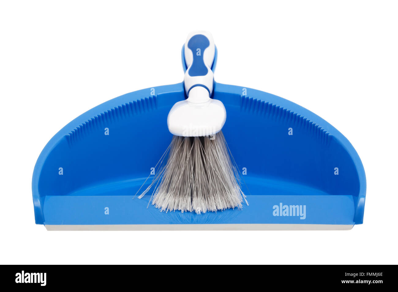 dustpan and brush on a white background Stock Photo Alamy