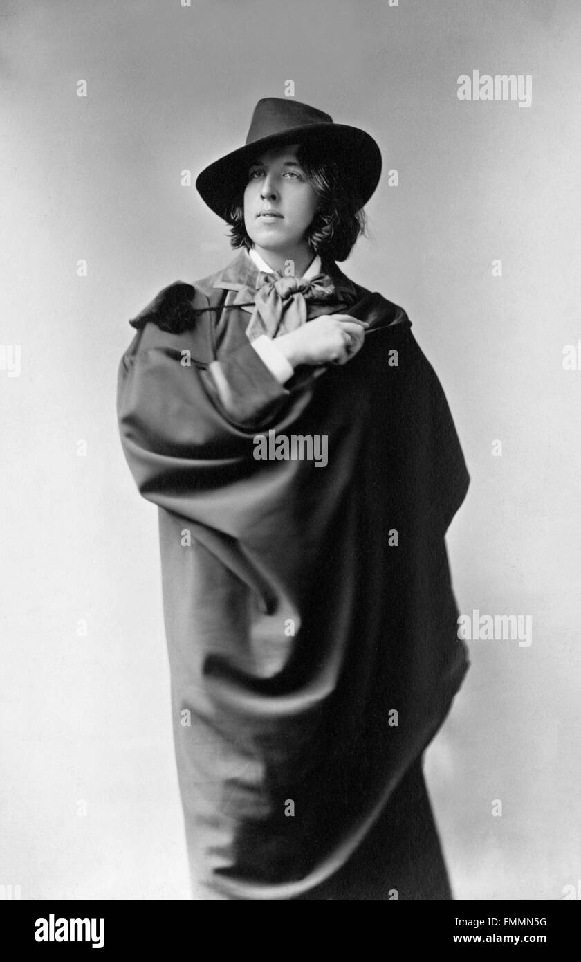 Oscar Wilde. Photo by Napoleon Sarony, c.1882 Stock Photo