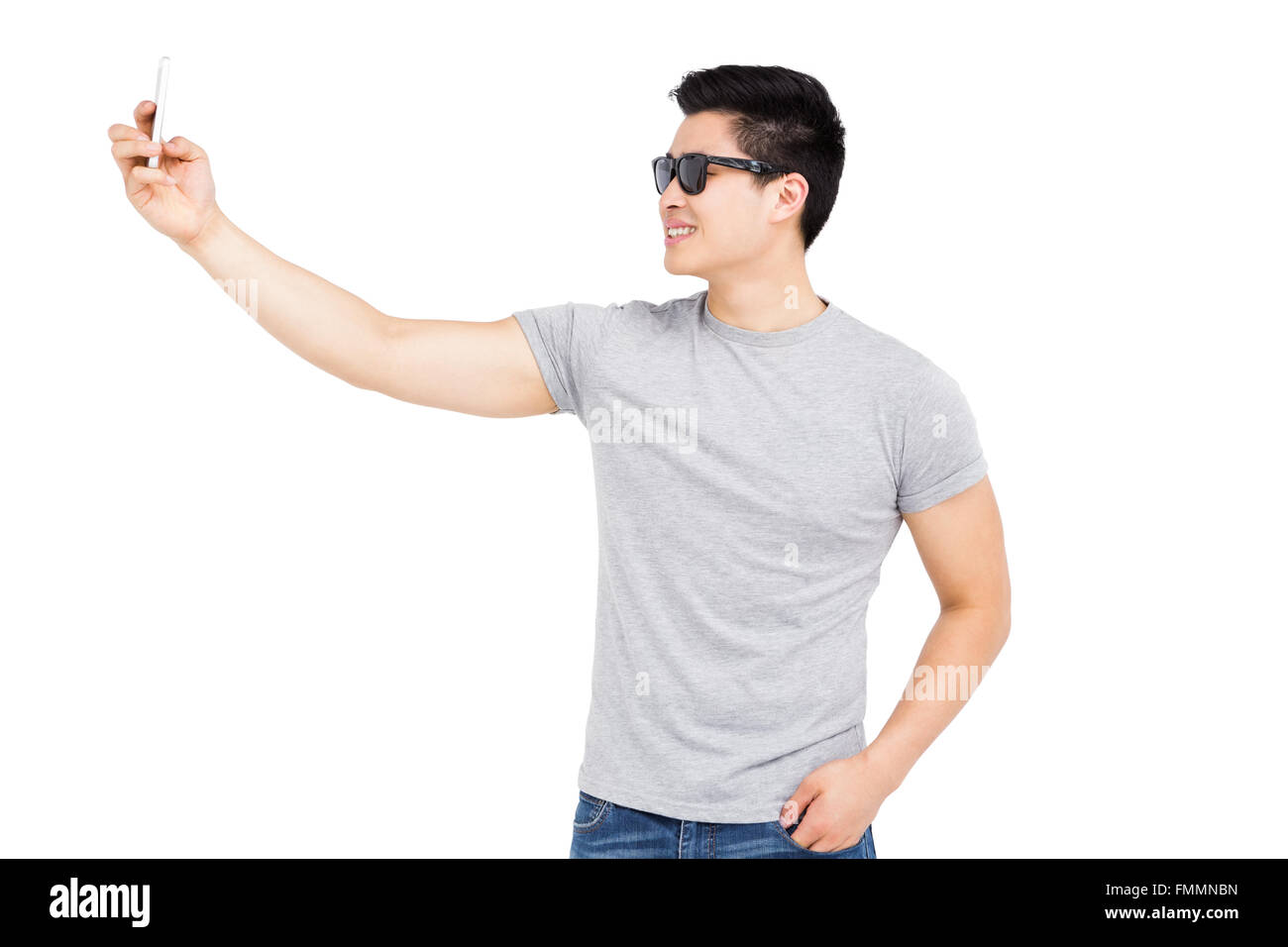 Man taking smartphone selfie hi-res stock photography and images - Alamy