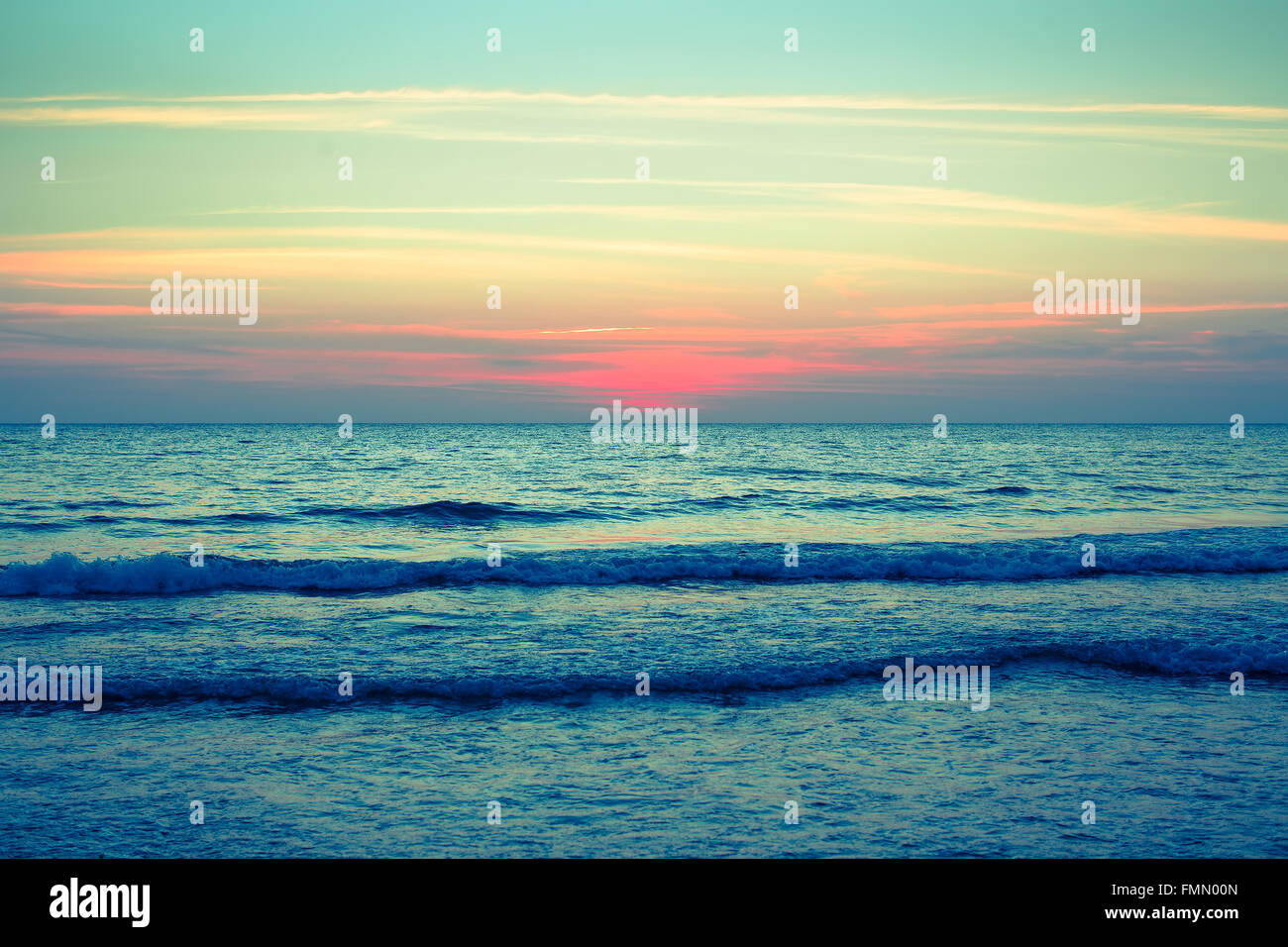 Seascape morning calm water boat hi-res stock photography and images ...