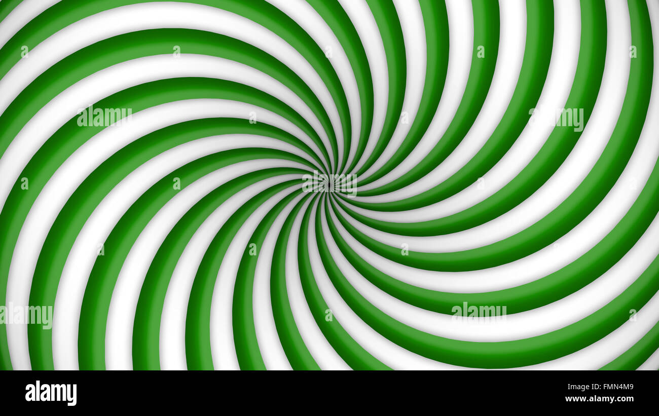 Black and white rotating hypnosis spiral (seamless loop) Stock Photo