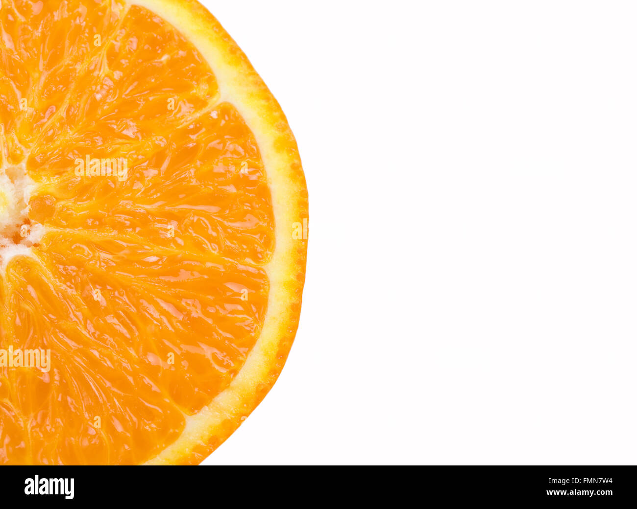 Orange slice isolated on white background Stock Photo - Alamy