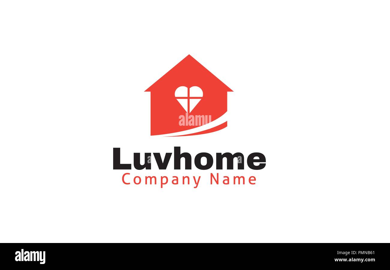 Love Home Design Illustration Stock Vector