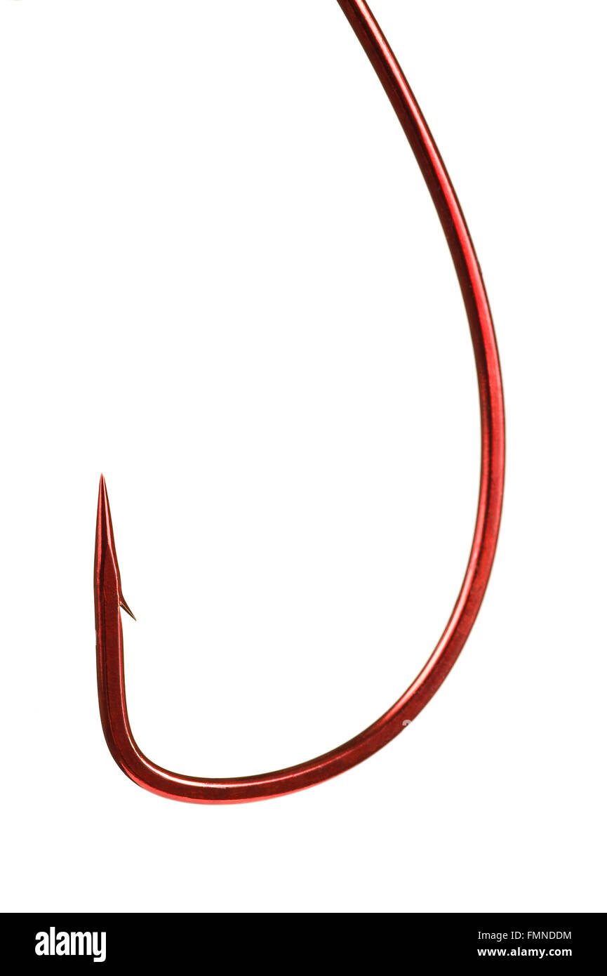 Red Fish Hook Stock Photo