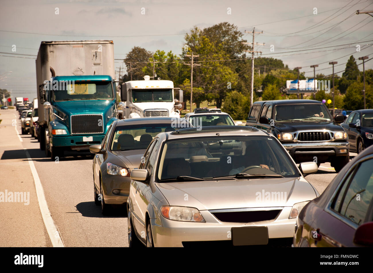 Rush Hour Traffic Jam Stock Photo