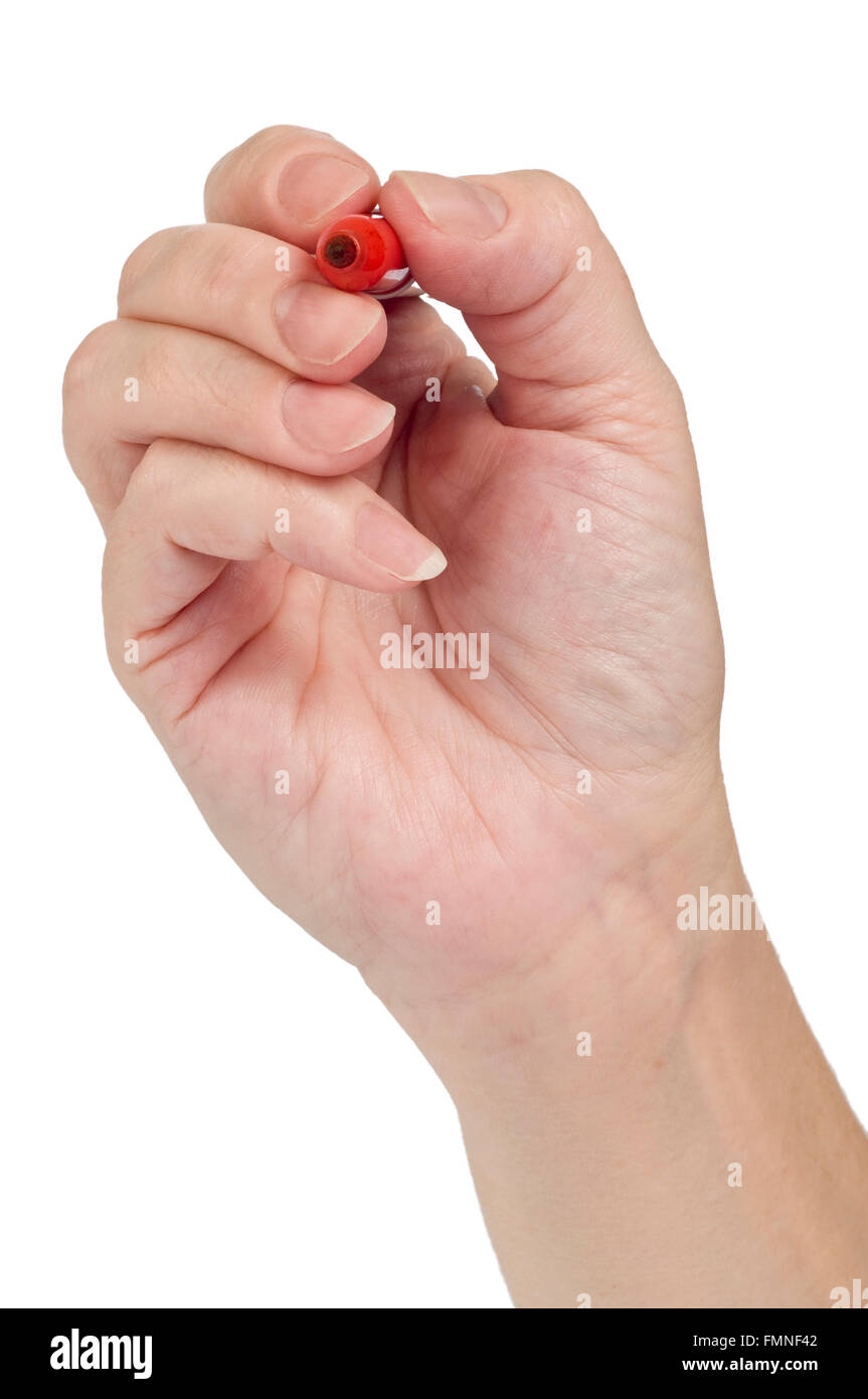 Woman’s Hand Waiting With Marker Stock Photo