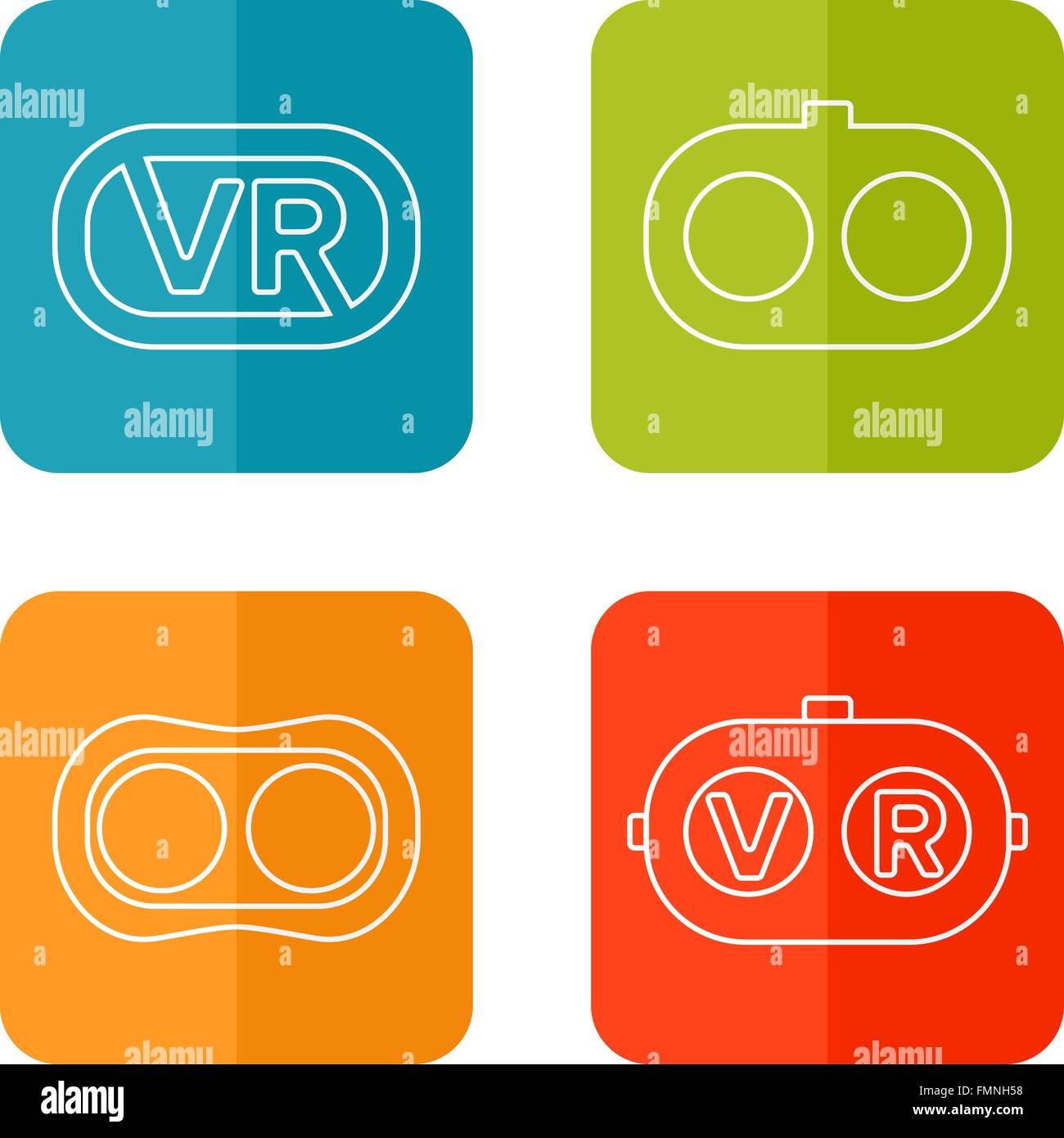 Set icons of virtual reality Stock Vector Image & Art - Alamy