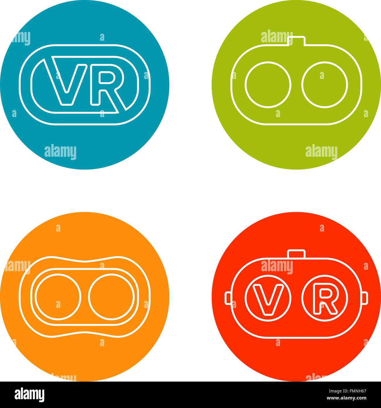Set icons of virtual reality Stock Vector Image & Art - Alamy