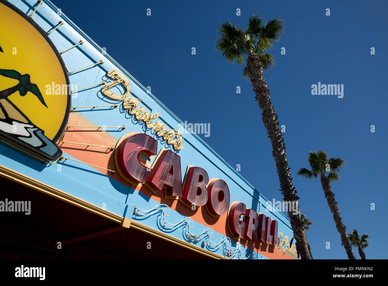Restaurant marquee, Oceanside, California, USA Stock Photo