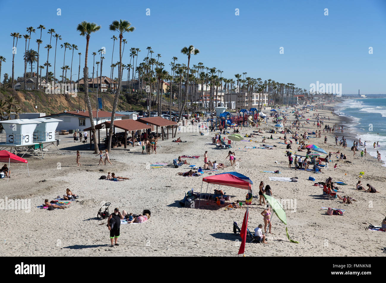 Beach at Oceanside, California USA Stock Photo