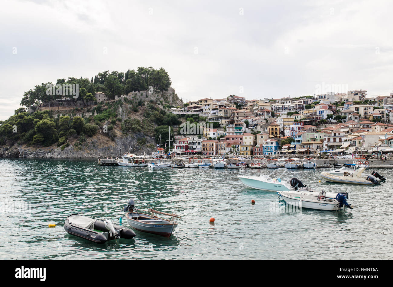 Parga, Greece, Europe. Beautiful tourist destination, small picturesque coastal town. Stock Photo