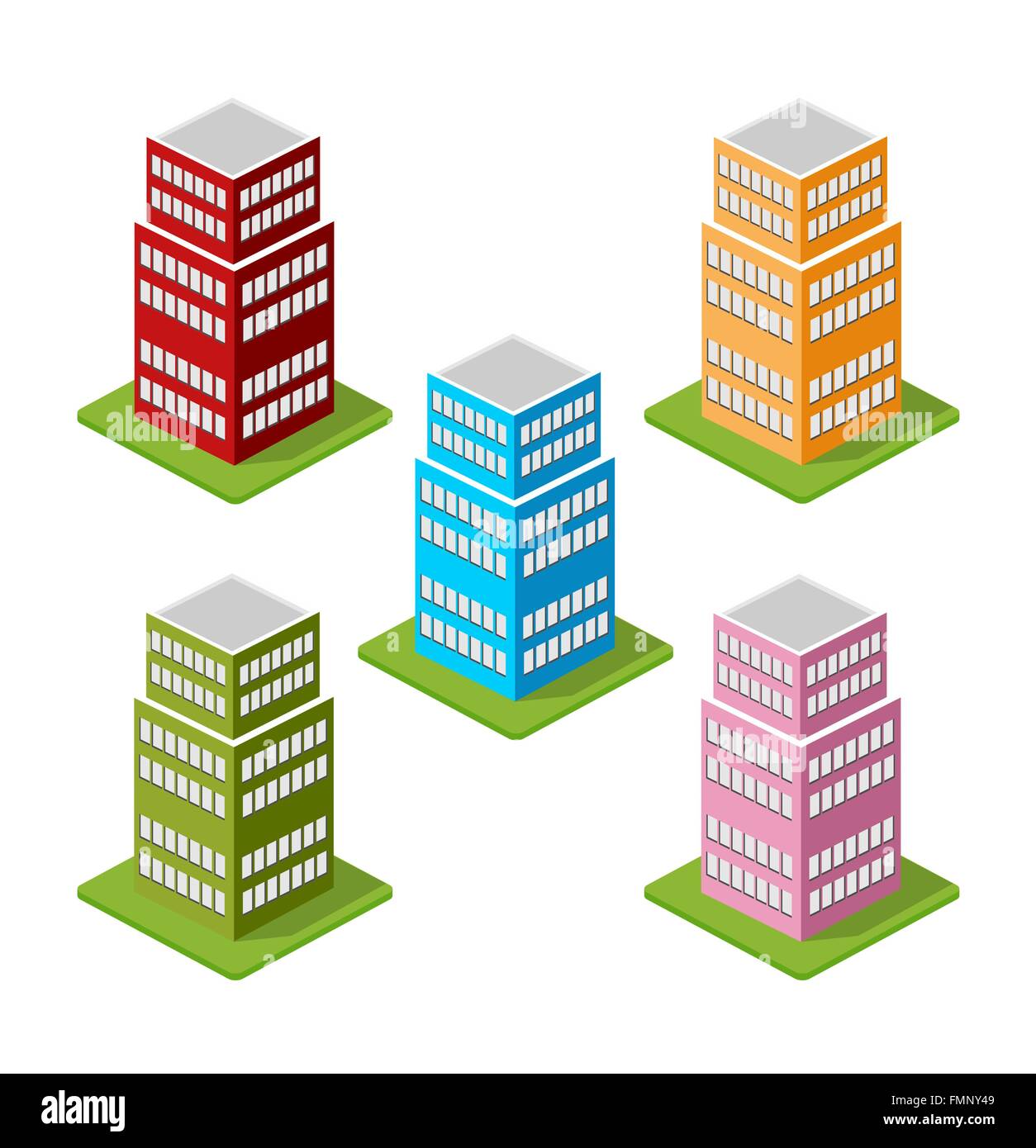 Isometric houses, town houses Stock Vector Image & Art - Alamy