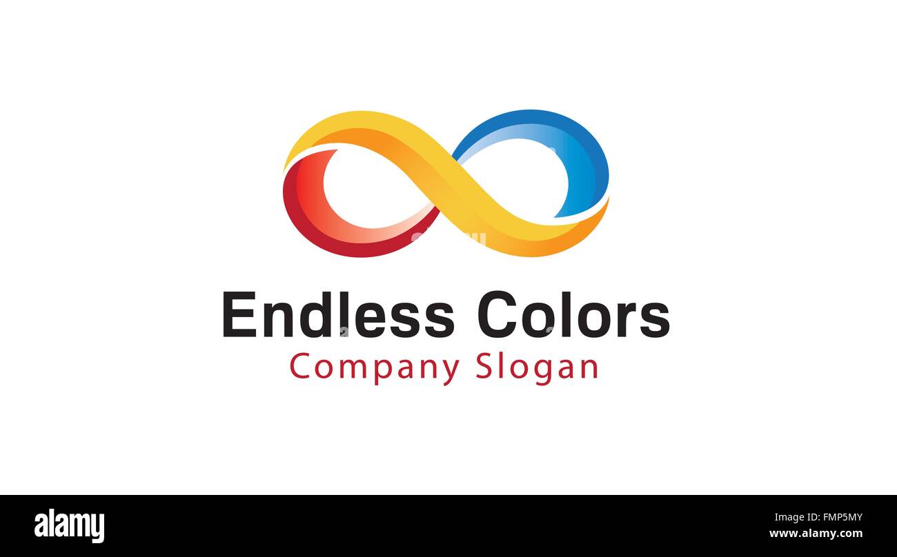 Creative Colorful Infinity Shape Logo Design Vector Symbol Illustration Stock Vector