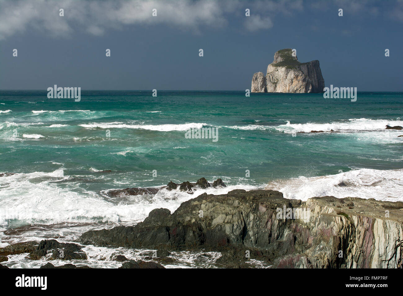 Pan di Zuccero, Sugarloaf, Capo Pecora, Buggerru, Sardinia, Italy Stock Photo