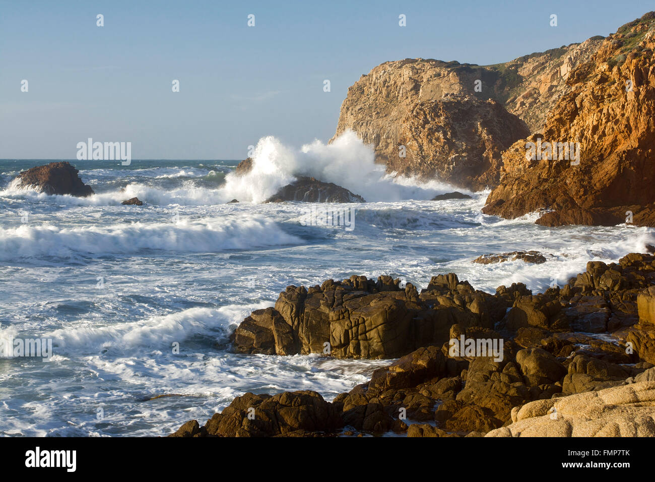 Rocky coastline at Capo Pecora, Buggerru, Sardinia, Italy Stock Photo