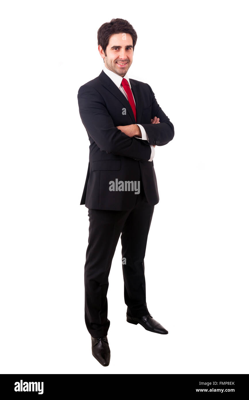 young business man full body isolated on white background Stock Photo ...