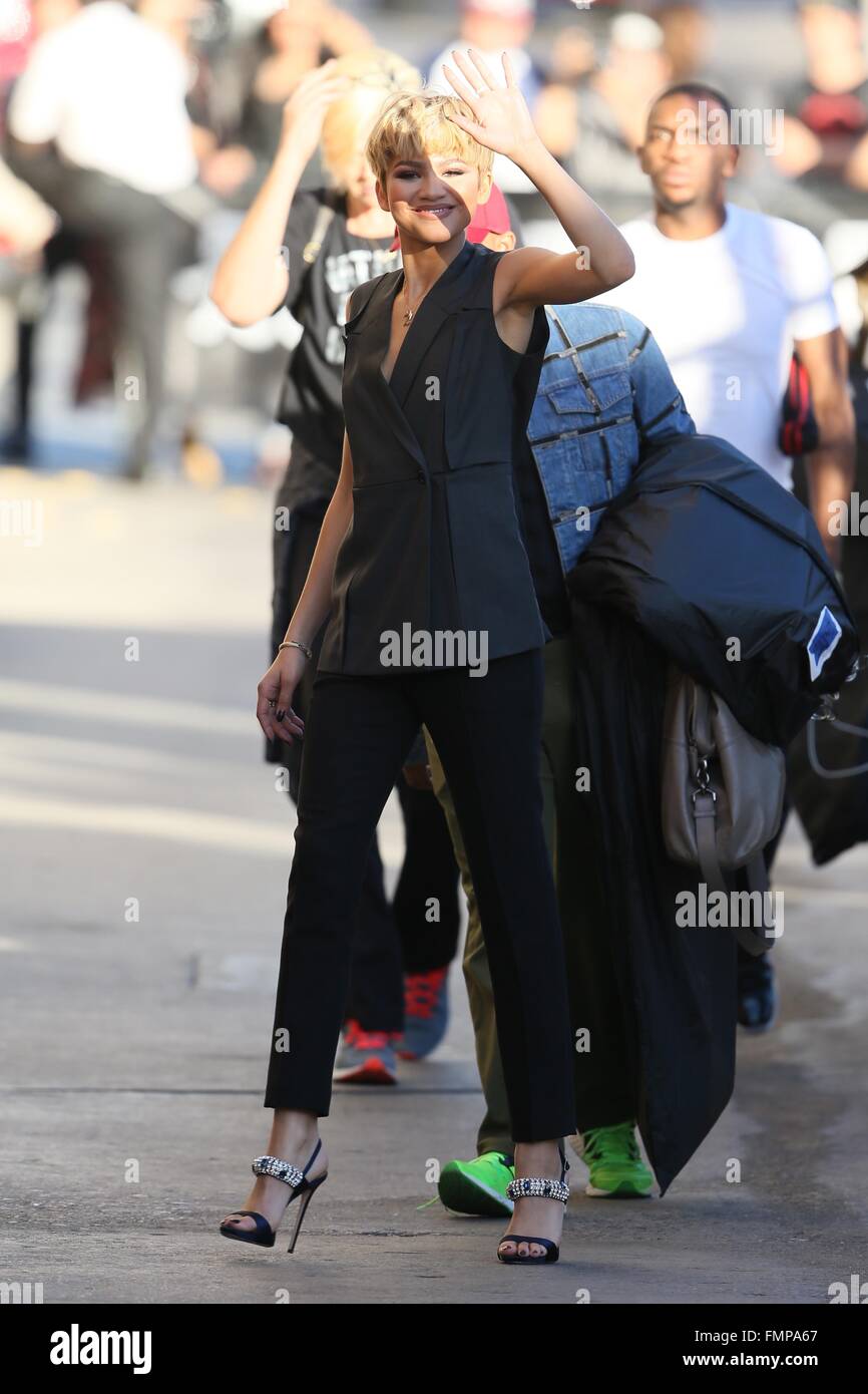 Zendaya seen arriving at the ABC studios for Jimmy Kimmel Live ...
