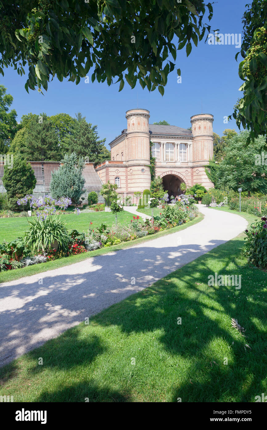 Entrance to the botanical gardens, castle garden, Karlsruhe, Baden-Württemberg, Germany Stock Photo