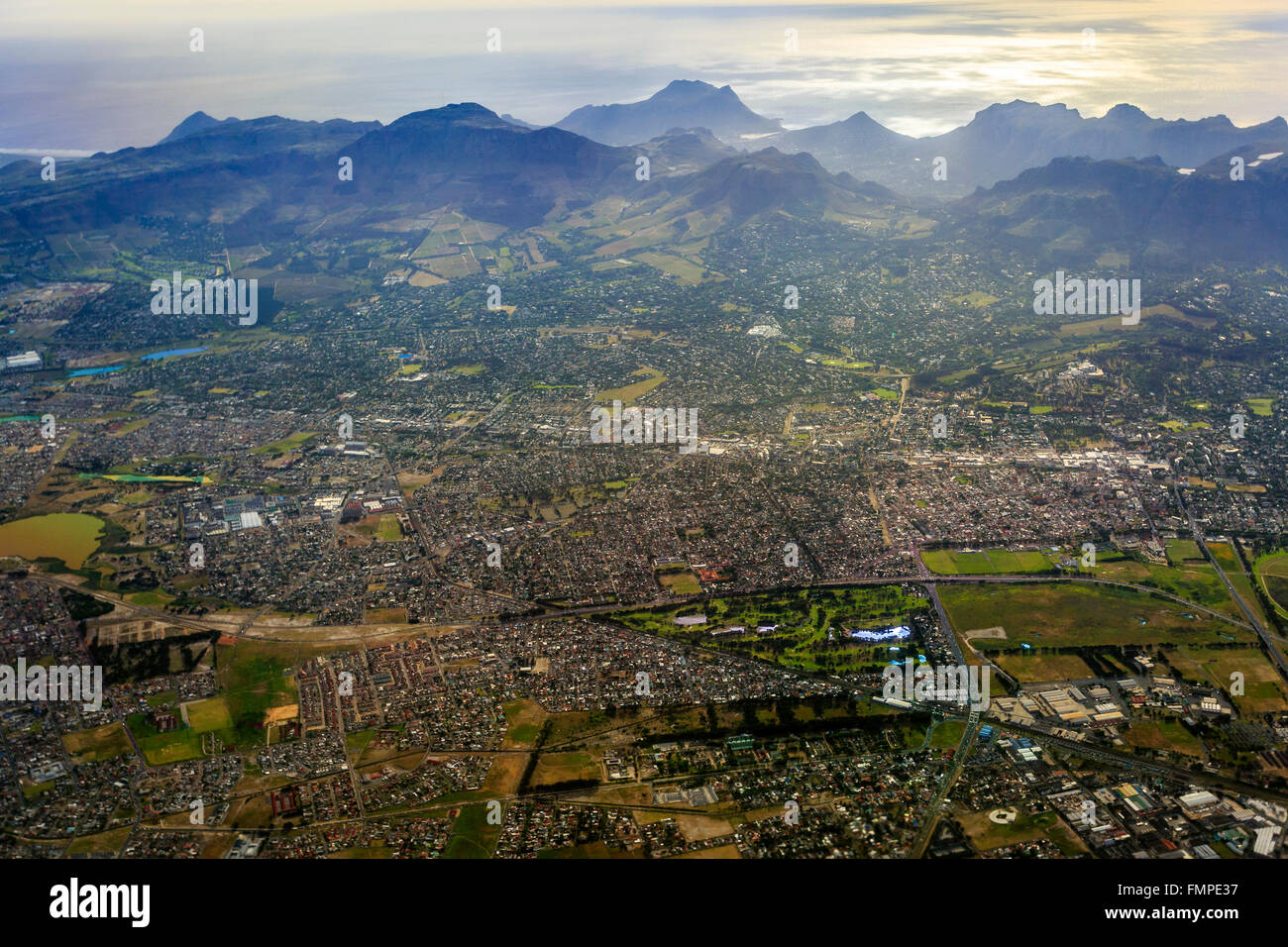 Cape Town, Southern Suburbs, aerial view, Western Cape, South Africa