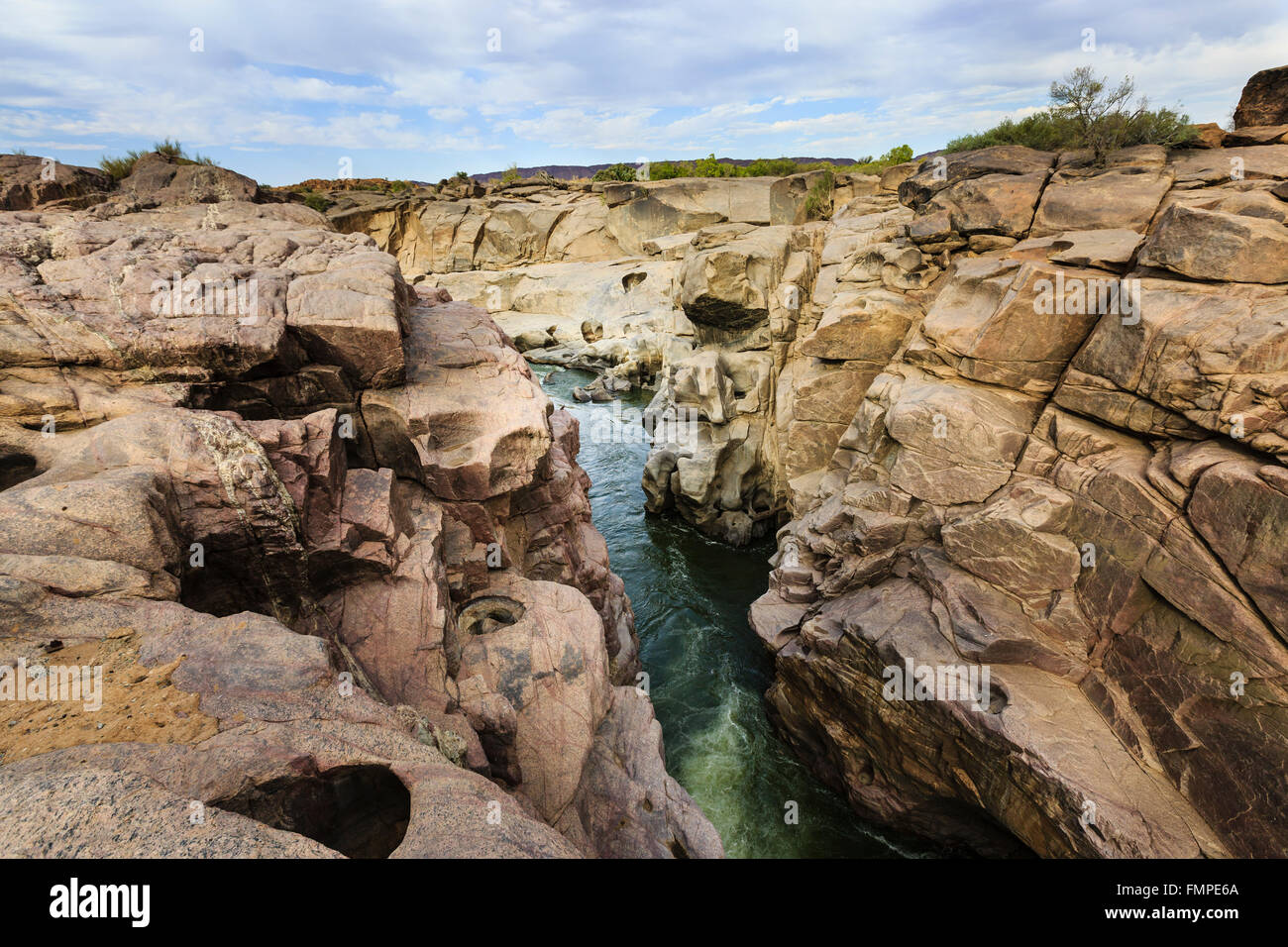 Orange border river, Northern Cape, Namibia, South Africa Stock Photo