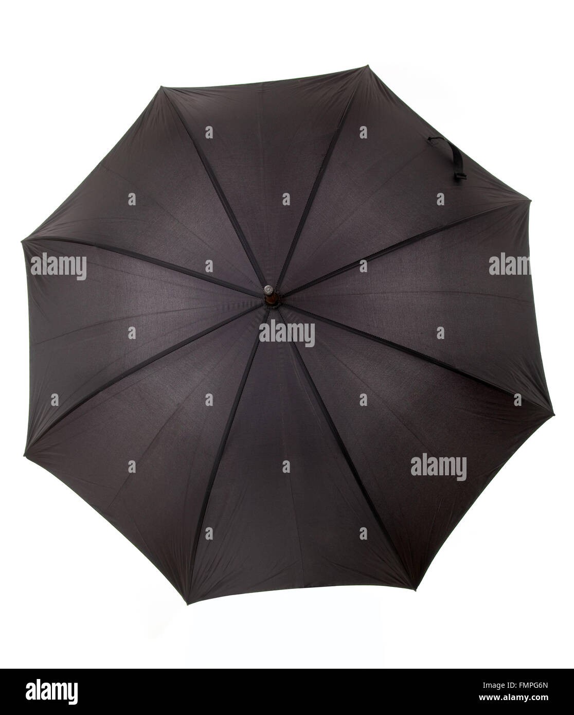 Black umbrella isolated on white background Stock Photo - Alamy