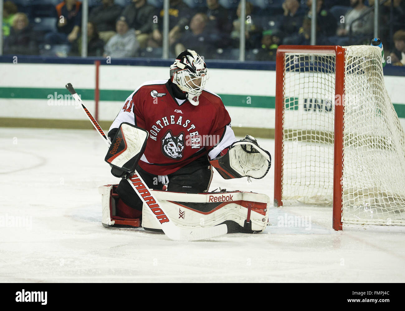Ryan Ruck South Bend, Indiana, USA. 12th Mar, 2016. Northeastern goaltender Ryan ...