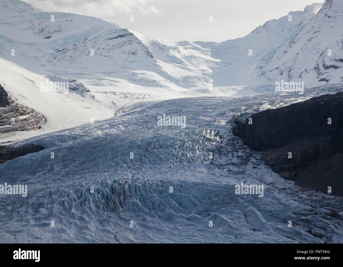 Glacier at Snowbird Pass, Mount Robson Provincial Park, British Columbia, Canada Stock Photo