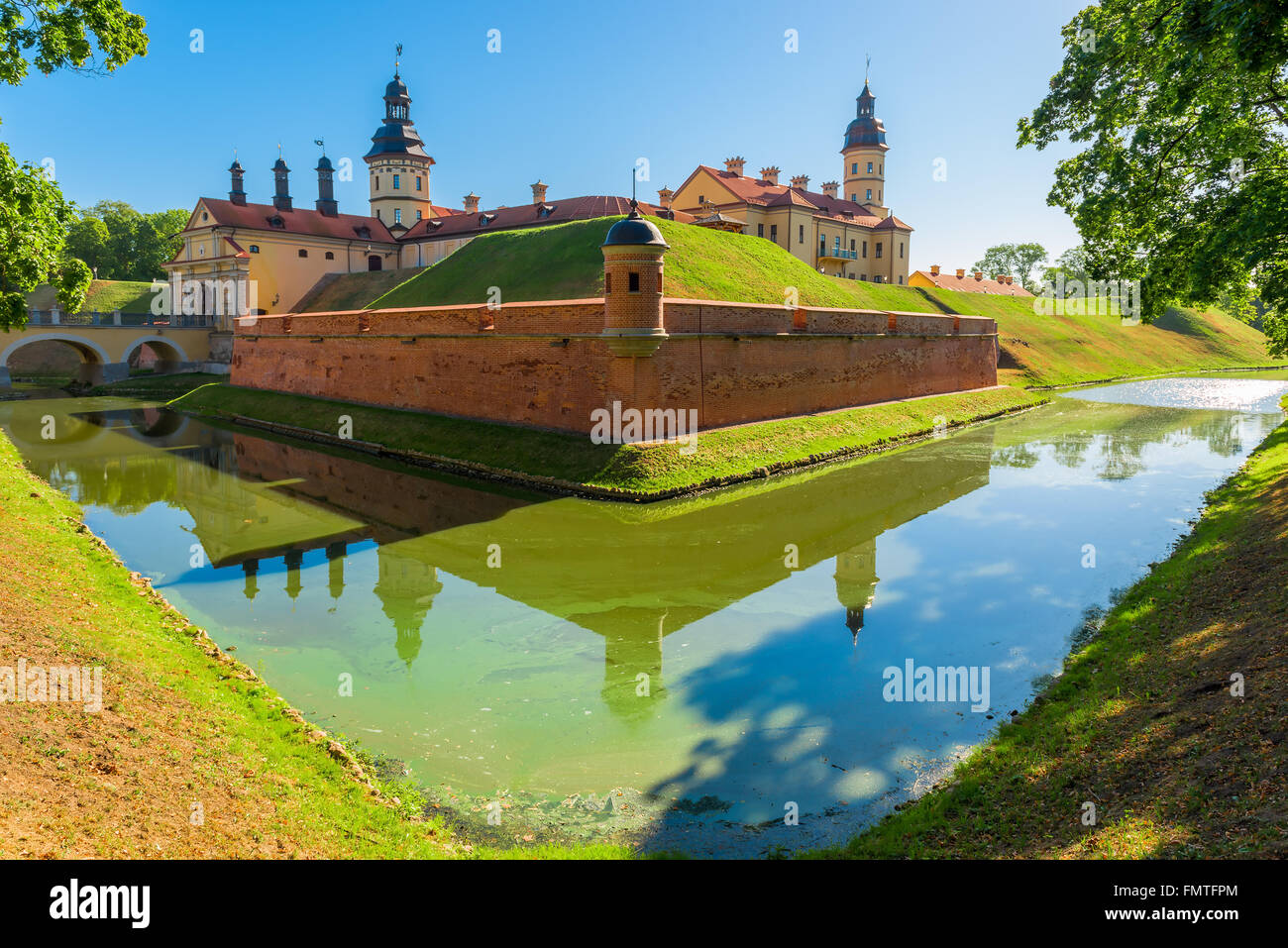 The palace and park ensemble of the XVI-XIX TTFS. in Nesvizh Nesvizh belongs to the first ordinate Nicholas Christopher Radziwil Stock Photo