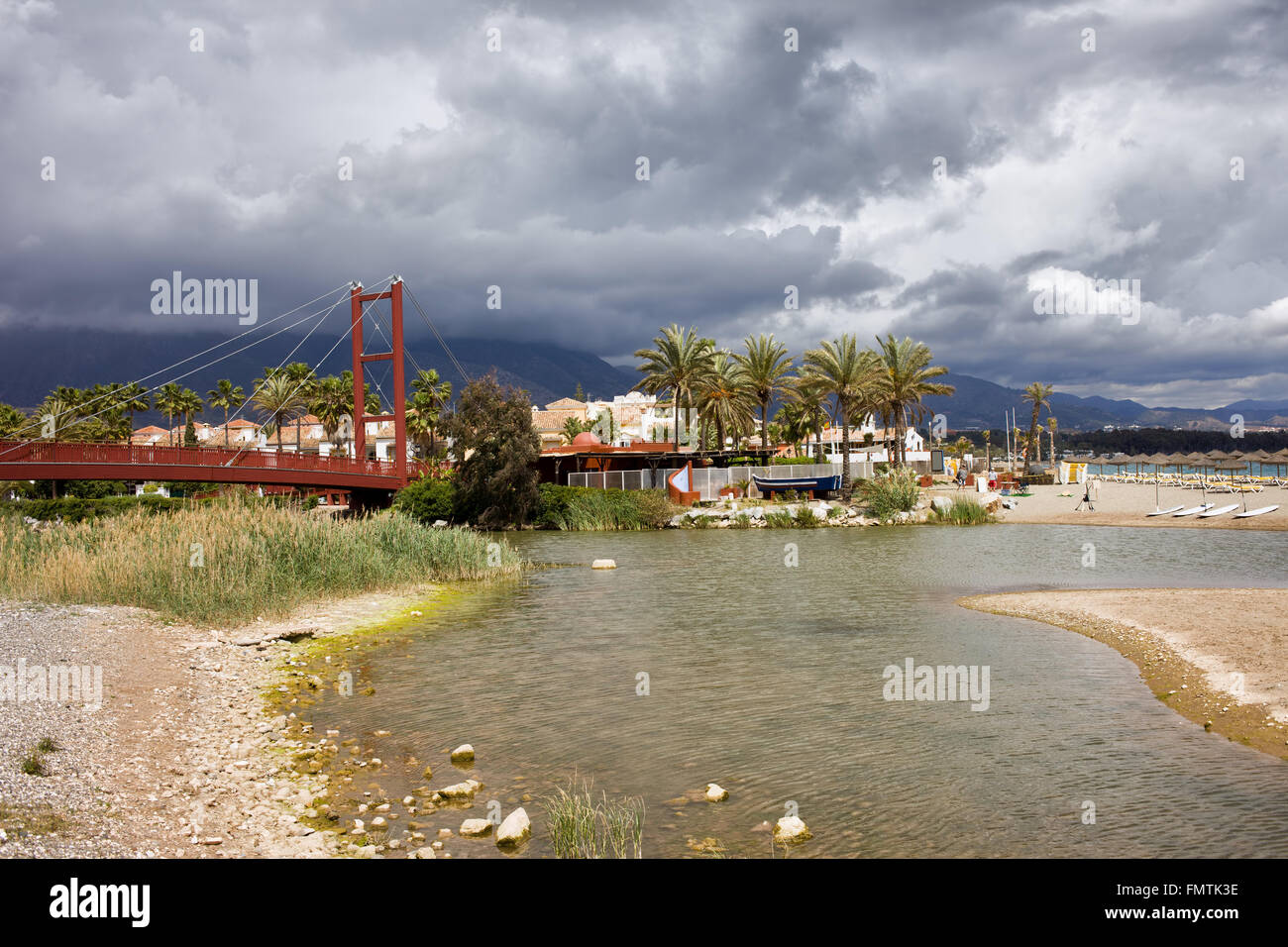 Spain, Marbella, resort town on Costa del Sol, Green River (Spanish: Rio Verde) Stock Photo