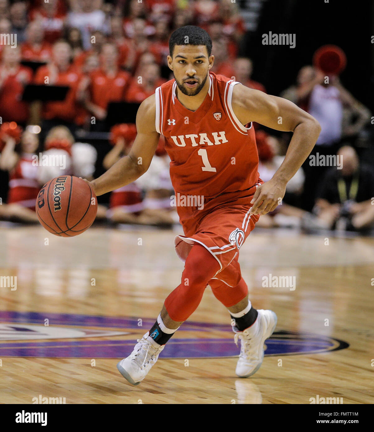 Isaiah Righey Las Vegas, NV, USA. 12th Mar, 2016. Utah G # 1 Isaiah Wright scored 5 ...