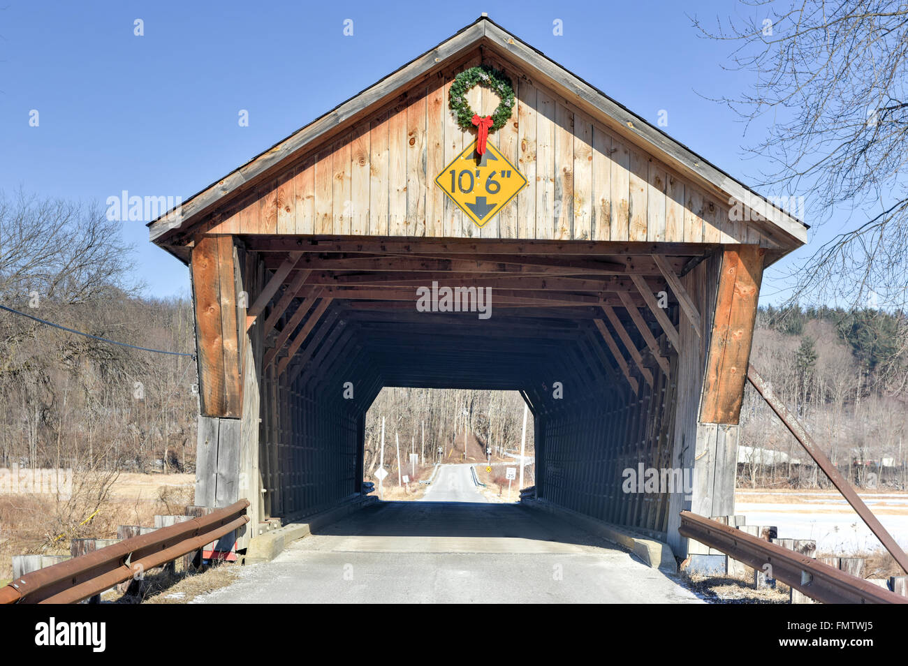 Depot Covered Bridge in Pittsford, Vermont Stock Photo Alamy