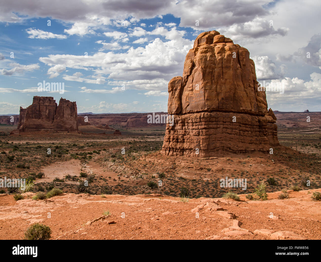 Courthouse Towers in Arches National Park, Utah Stock Photo - Alamy