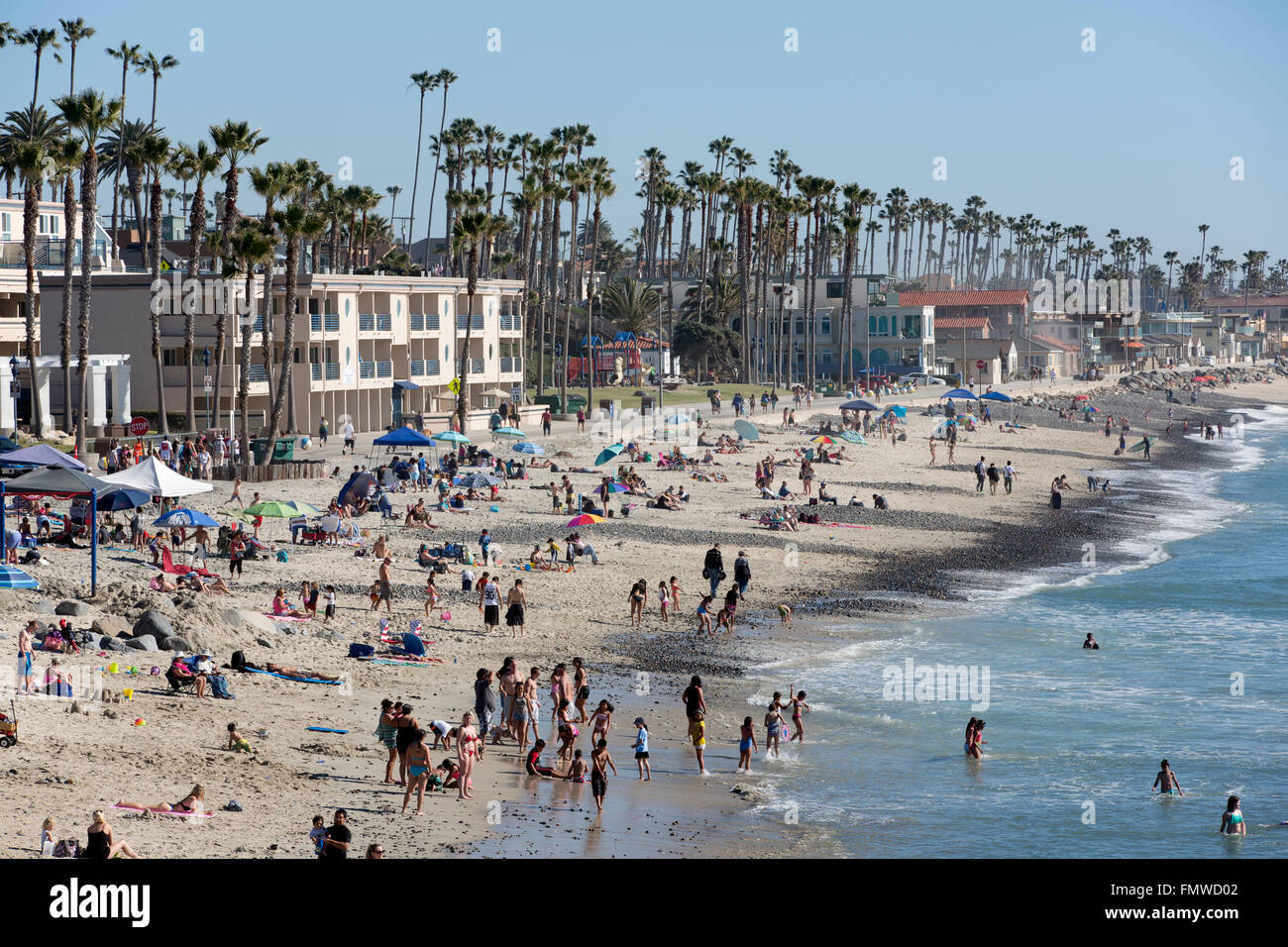 Beach at Oceanside, California USA Stock Photo