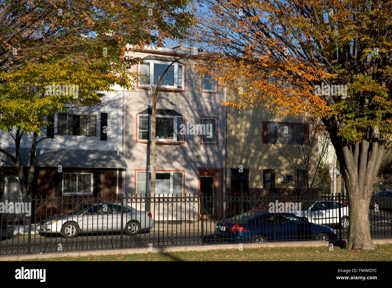 Residential neighborhood, East Boston, Massachusetts USA Stock Photo