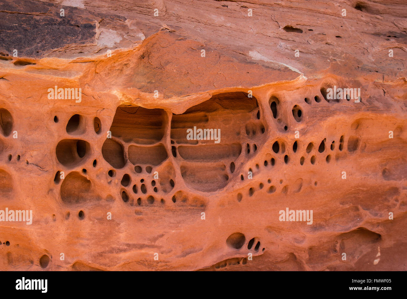 Sandstone Erosion and Weathering in Canyonlands National Park Stock