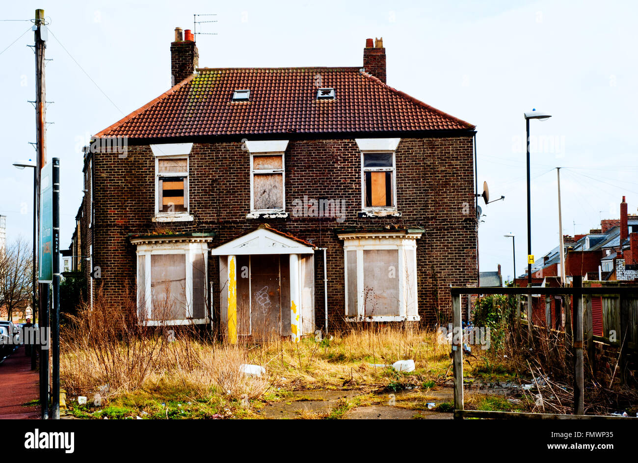 Derelict House, Sunderland Stock Photo Alamy