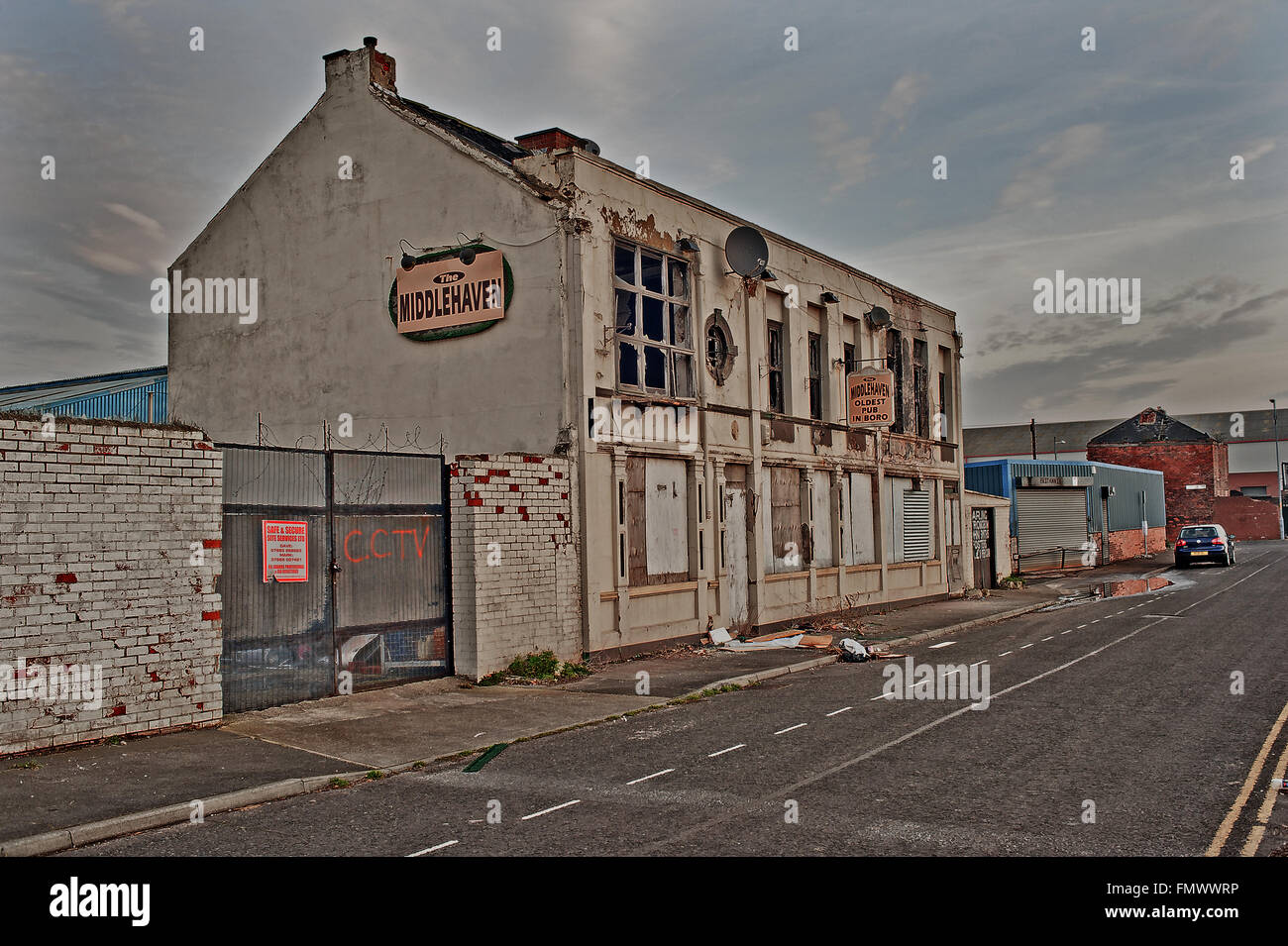 The Midlehaven, Remains of the Oldest Pub in Middlesbrough Stock Photo