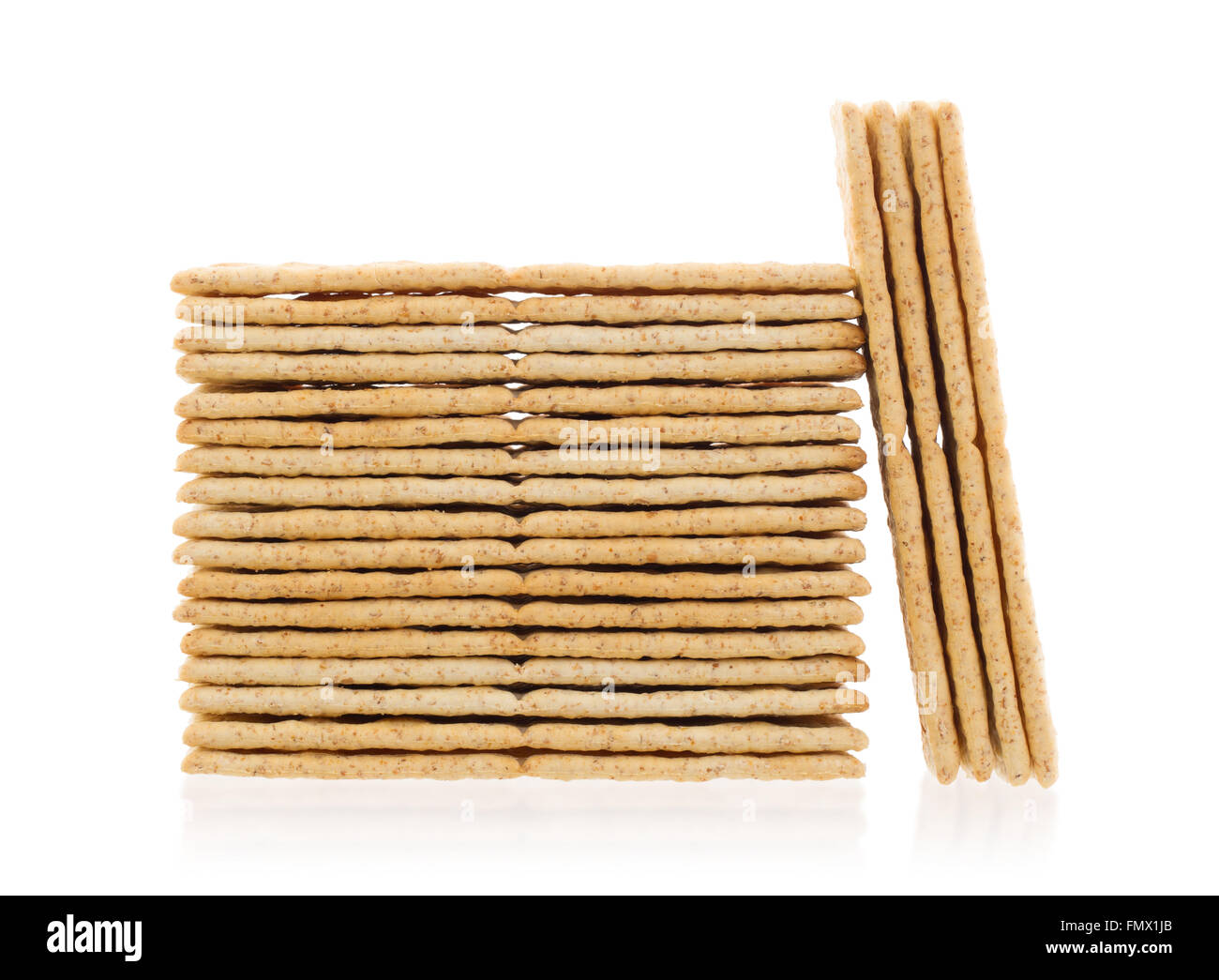 Stack of crackers isolated on a white background Stock Photo - Alamy