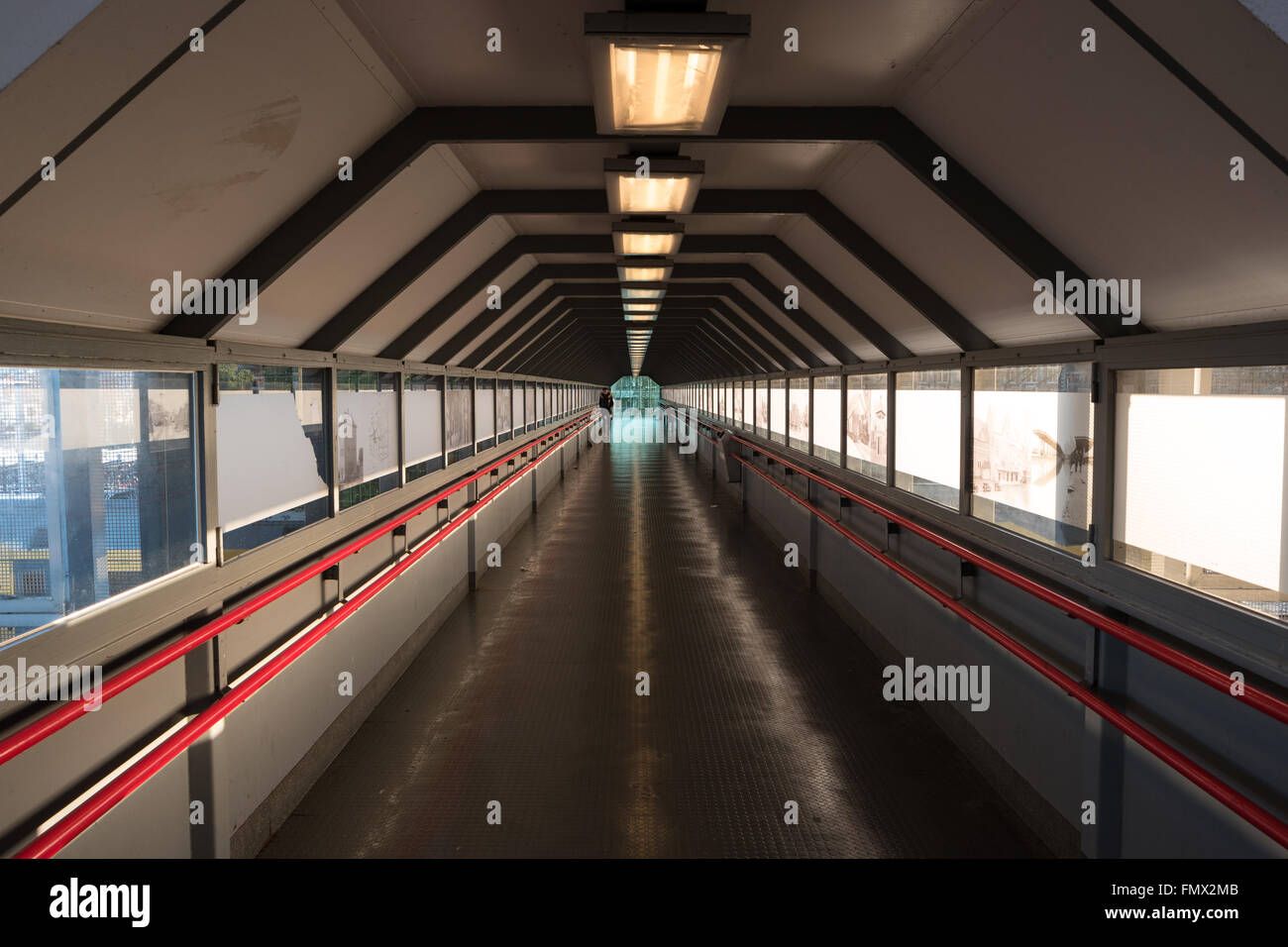 Indoor, a long pedestrian passage Stock Photo - Alamy